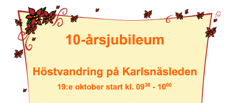 Höstvandring på Karlsnäsleden